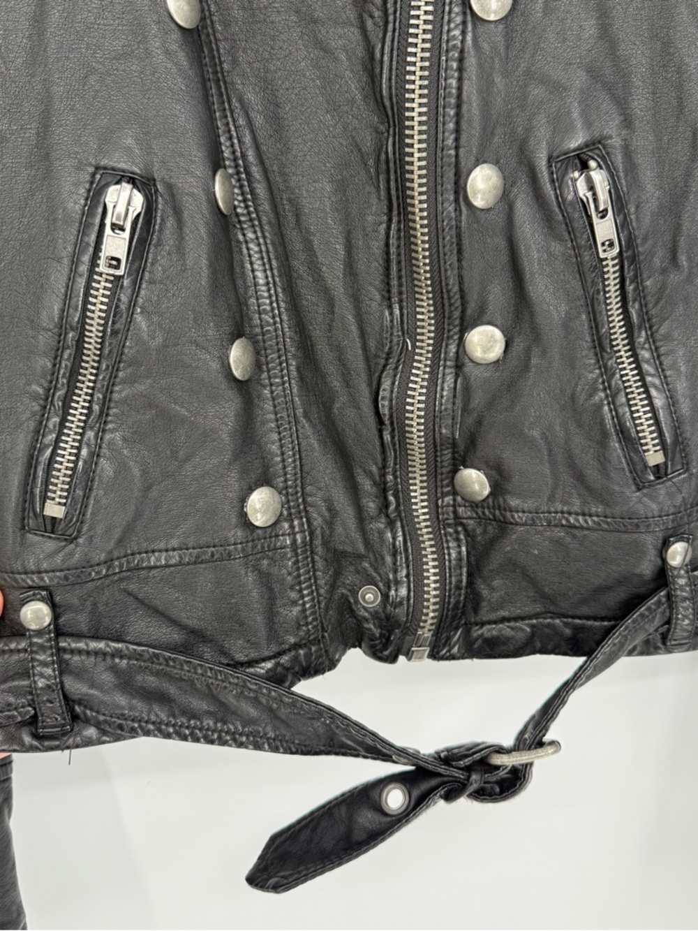 Free People Vegan Leather Moto Jacket Size S - Picture 4 of 8